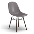 Pemberly Row Contemporary Plastic Side Chairs (Set of 2) in Gray
