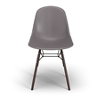 Pemberly Row Contemporary Plastic Side Chairs (Set of 2) in Gray