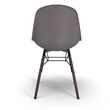 Pemberly Row Contemporary Plastic Side Chairs (Set of 2) in Gray