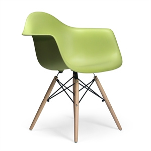 pemberly row contemporary plastic arm chairs (set of 2) in green