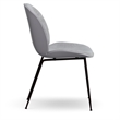 Pemberly Row Contemporary Velvet Side Chair (Set of 2) in Gray