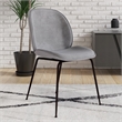 Pemberly Row Contemporary Velvet Side Chair (Set of 2) in Gray