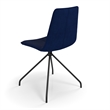 Pemberly Row Contemporary Velvet Swivel Side Chair in Sapphire