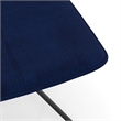 Pemberly Row Contemporary Velvet Swivel Side Chair in Sapphire