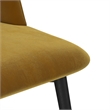 Pemberly Row Contemporary Velvet Side Chair (Set of 2) in Gold