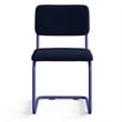 Pemberly Row Contemporary Velvet Side Chair (Set of 2) in Blue