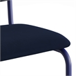 Pemberly Row Contemporary Velvet Side Chair (Set of 2) in Blue