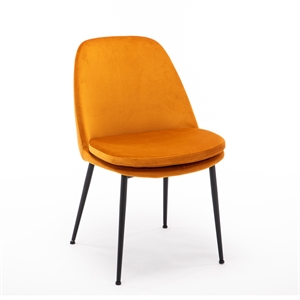 Pemberly Row Contemporary Side Chair (Set of 2) in Light Brown