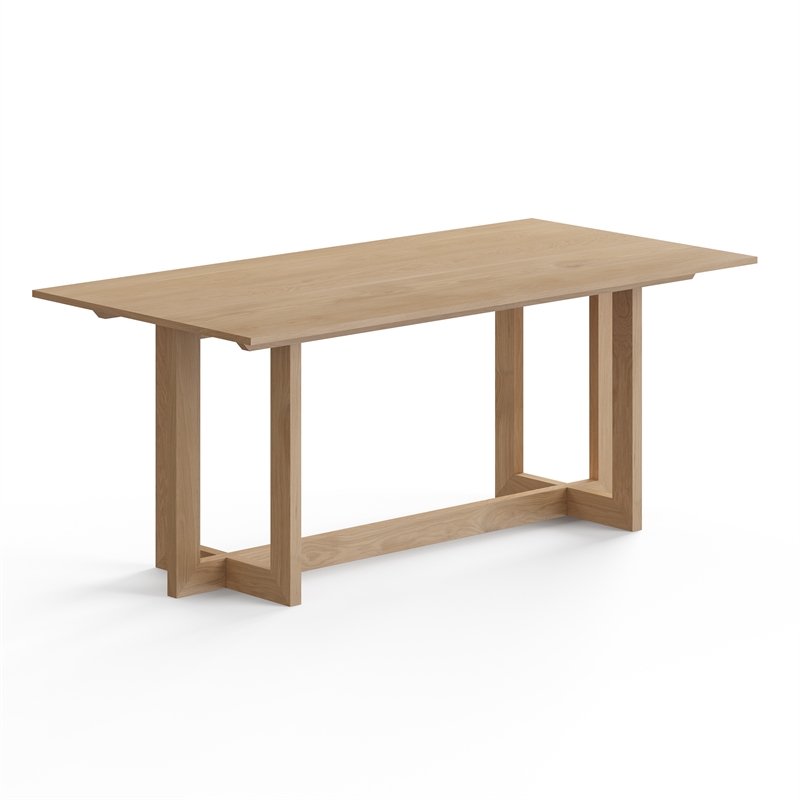 Pemberly Row Contemporary Rectanglular Dining Table in Natural