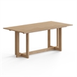 Pemberly Row Contemporary Rectanglular Dining Table in Natural