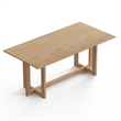 Pemberly Row Contemporary Rectanglular Dining Table in Natural