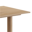 Pemberly Row Contemporary Rectanglular Dining Table in Natural
