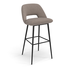 Pemberly Row Contemporary Bar Height Stools (Set of 2) in Gray