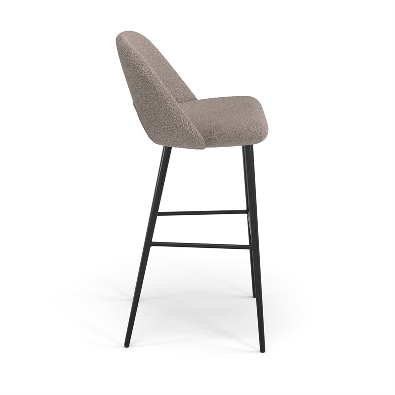 Pemberly Row Contemporary Bar Height Stools (Set of 2) in Gray