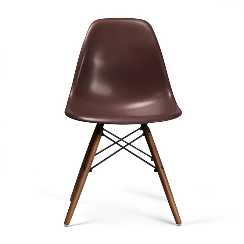 Pemberly Row Modern Side Chairs (Set of 2) in Brown and Walnut