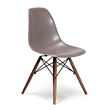 Pemberly Row Modern Side Chairs (Set of 2) in Taupe and Walnut