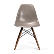Pemberly Row Modern Side Chairs (Set of 2) in Taupe and Walnut
