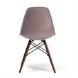 Pemberly Row Modern Side Chairs (Set of 2) in Taupe and Walnut