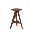 Pemberly Row Modern Counter Height Stools (Set of 2) in Walnut