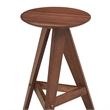 Pemberly Row Modern Counter Height Stools (Set of 2) in Walnut