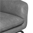 Pemberly Row Vegan Leather Accent Chair - Black Leatherette in Gray