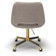 Pemberly Row Boucle Upholstered Seat and Back Rolling Chair in Gray