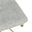 Pemberly Row Grey Fabric Gold Rolling Base Swivel Task Chair in Gray