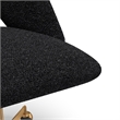 Pemberly Row Boucle Upholstered Seat and Back Rolling Chair in Black