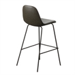Pemberly Row Vegan Leather Counter Height Stools (Set of 2) in Black