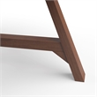 Pemberly Row Contemporary Wood Round Wood Side Table in Walnut