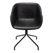 Pemberly Row Modern / Contemporary Vegan Leather Armchair in Black