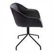 Pemberly Row Modern / Contemporary Vegan Leather Armchair in Black