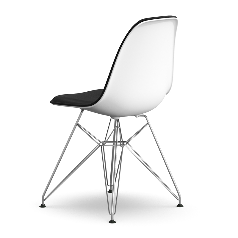 Pemberly Row Contemporary Fabric Side Chairs (Set of 2) in Black