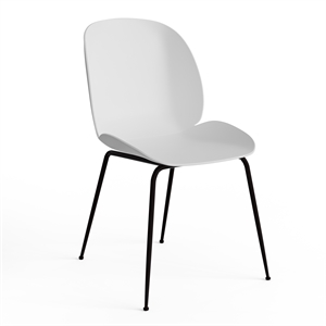 Pemberly Row Contemporary Plastic Side Chairs (Set of 2) in White