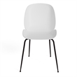 Pemberly Row Contemporary Plastic Side Chairs (Set of 2) in White