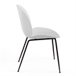 Pemberly Row Contemporary Plastic Side Chairs (Set of 2) in White