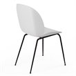 Pemberly Row Contemporary Plastic Side Chairs (Set of 2) in White