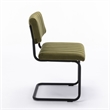 Pemberly Row Contemporary Velvet Side Chairs (Set of 2) in Olive