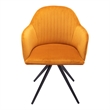Pemberly Row Contemporary Velvet Swivel Arm Chair in Light Brown