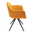 Pemberly Row Contemporary Velvet Swivel Arm Chair in Light Brown