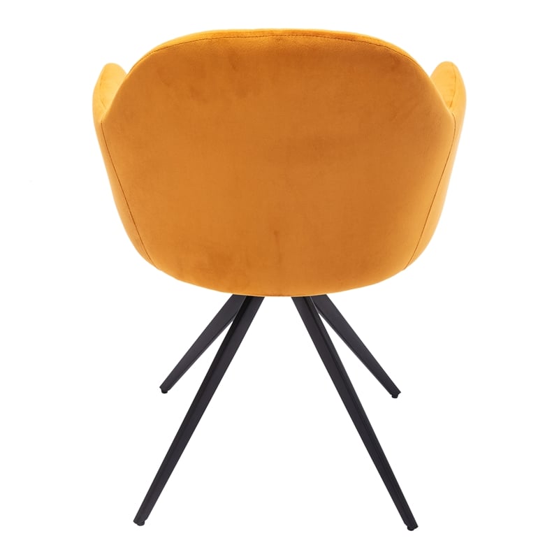 Pemberly Row Contemporary Velvet Swivel Arm Chair in Light Brown