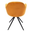 Pemberly Row Contemporary Velvet Swivel Arm Chair in Light Brown