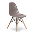 Pemberly Row Contemporary Plastic Side Chairs (Set of 2) in Taupe