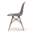 Pemberly Row Contemporary Plastic Side Chairs (Set of 2) in Taupe
