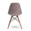 Pemberly Row Contemporary Plastic Side Chairs (Set of 2) in Taupe