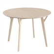 Pemberly Row Contemporary Wood Round Dining Table in Light Oak