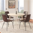 Pemberly Row Contemporary Wood Round Dining Table in Light Oak