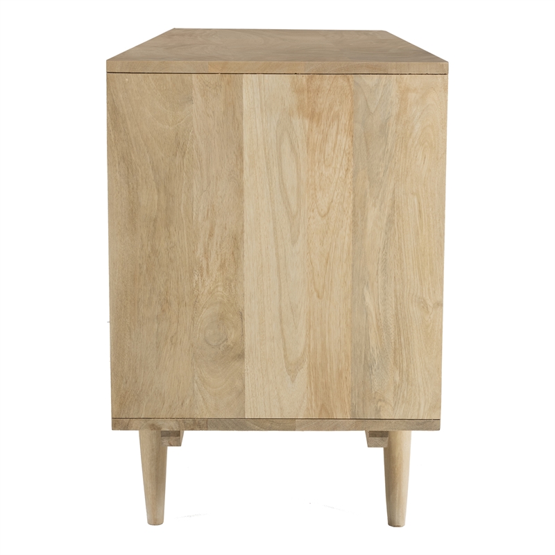 Pemberly Row Modern / Contemporary Solid Wood Sideboard in Natural