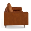 Pemberly Row Modern / Contemporary Genuine Leather Sofa in Caramel