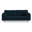 Pemberly Row Modern / Contemporary Performance Velvet Sofa in Blue